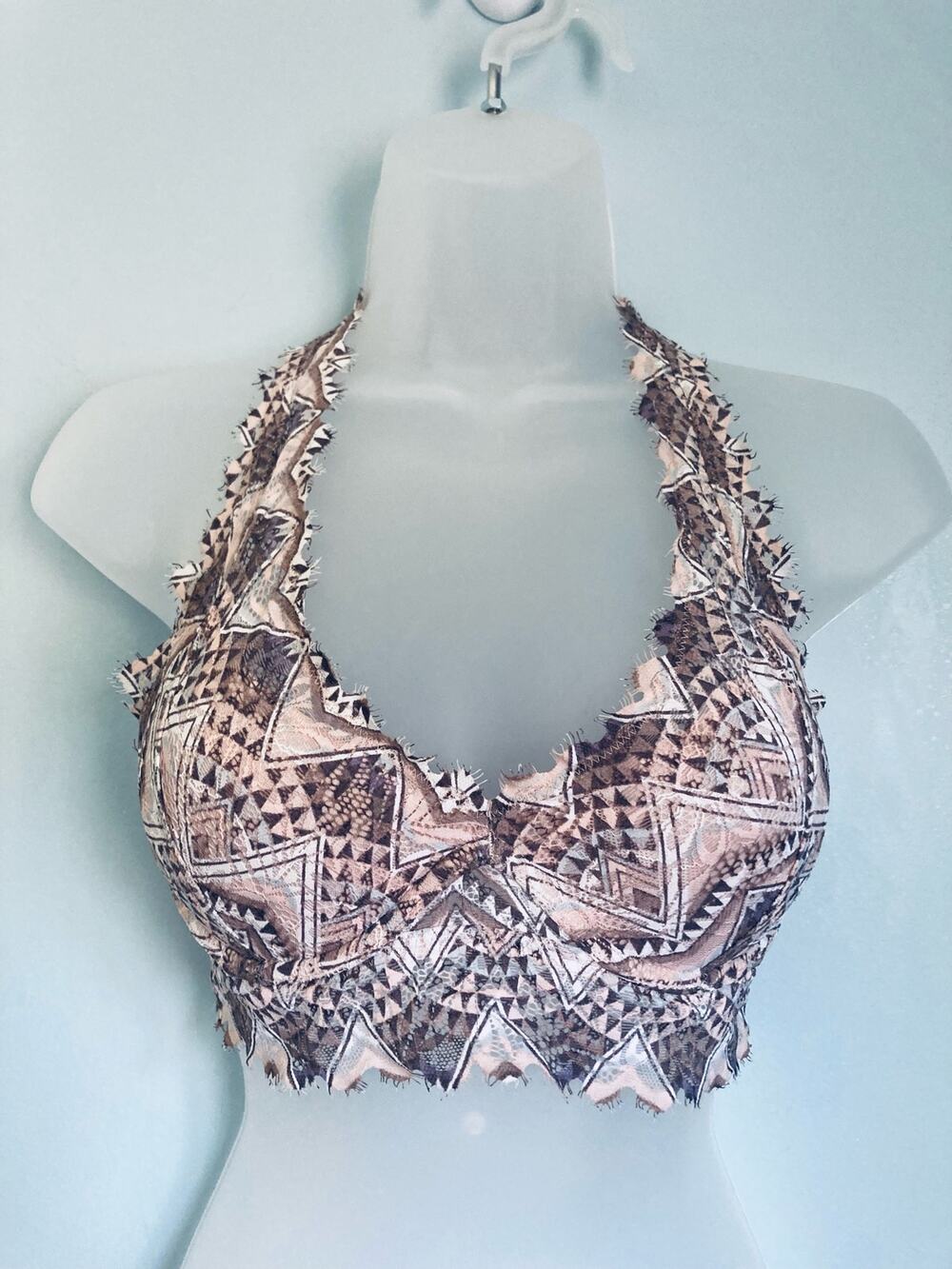 Victoria's Secret Bralette Halter Small Aztec Print Boho Festival